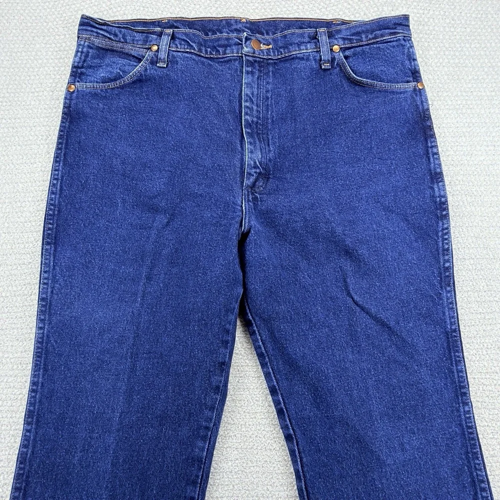 Wrangler 937STR Cowboy Cut Jeans Mens 40x30 Slim Bootcut Dark Wash Western